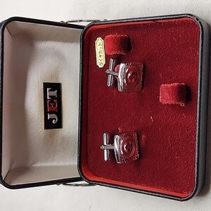 ❤️ Dandy cufflinks diamond cut style silver tone